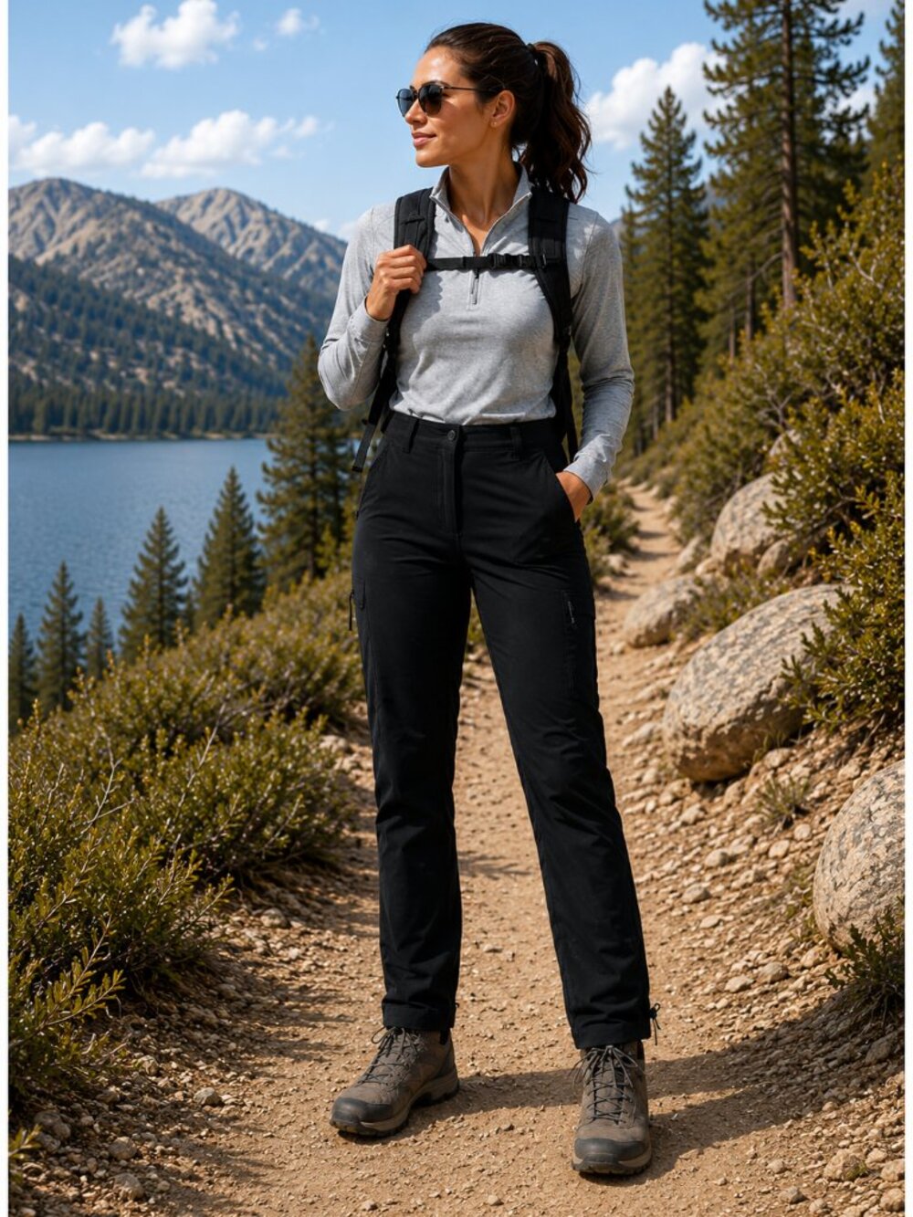 Backcountry Women's Performance Hiking Pants Black Size 10 Stretch Trail Outdoor